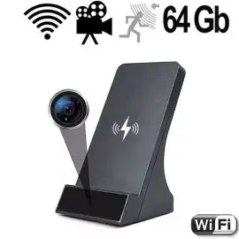 IP-LAN-HD-SpyCam in Handy-Ladestation