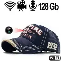 WiFi HD-IP-Spionkamera in Baseball Cap mit weltweitem Zugriff + Gratis-App für Android und iOS: Live-View, Aufnahmen abrufen 