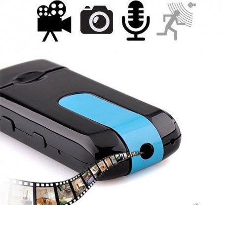 USB-Stick SPYCAM mit Ton für verdeckte Videos in HD-Qualität  mit internem Bewegungsmelder. Sieht aus wie ein USB-Stick, enthält aber Kamera und Mikrofon